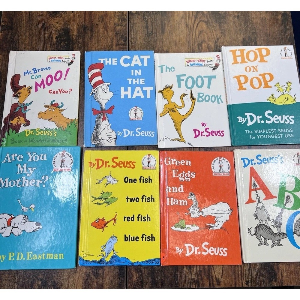 Dr. Seuss Beginner Children's Hardcover Books Lot Of 8 Green Eggs, And Ham